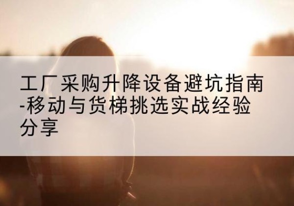 甘肃移动式升降机怎么选-工厂采购升降设备避坑指南-移动与货梯挑选实战经验分享